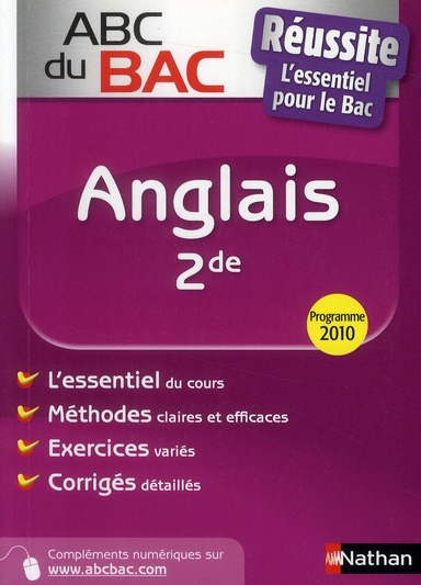 Anglais 2e. Programme 2010