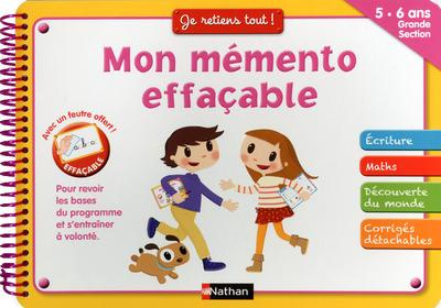Mon mémento effaçable GS. 5-6 ans Grande Section