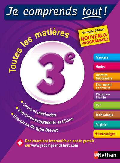 Toutes les matières 3e. Edition 2016