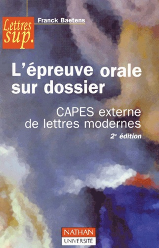 L'EPREUVE ORALE SUR DOSSIER