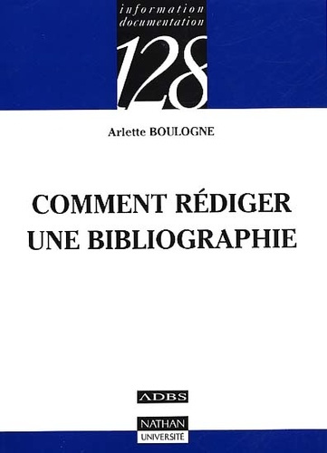 COMMENT REDIGER UNE BIBLIOGRAPHIE