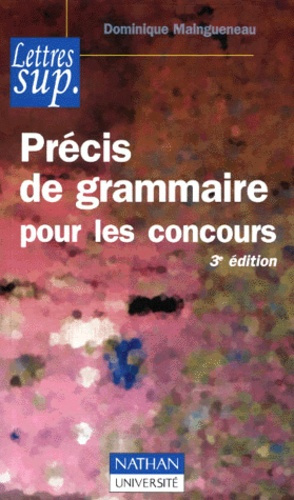 PRECIS DE GRAMMAIRE POUR LES CONCOURS