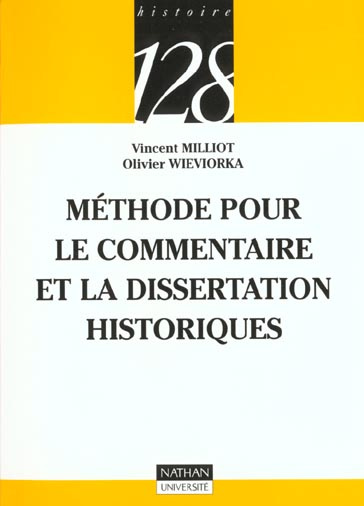 METHODE POUR LE COMMENTAIRE ET LA DISSERTATION HISTORIQUES