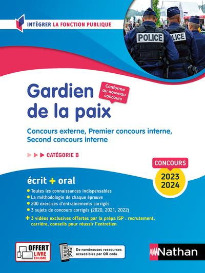 Concours Gardien de la paix Catégorie B. Concours externe, Premier concours interne, Second concours