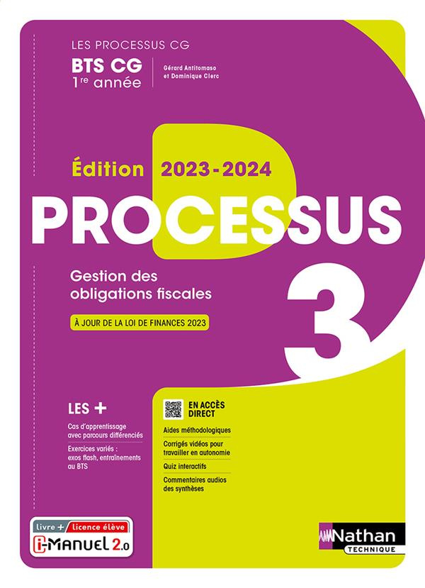 BTS CG 1re année Processus 3. Edition 2023