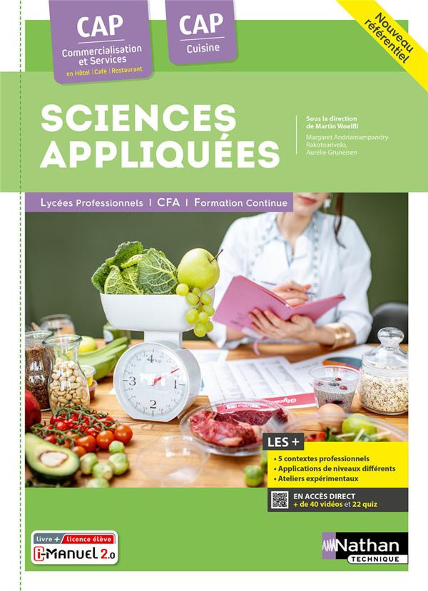 Sciences appliquées CAP Cuisine CAP Commercialisation et services en Hôtel-Café-Restaurant. Edition