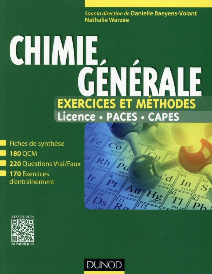 Chimie générale exercices et méthodes