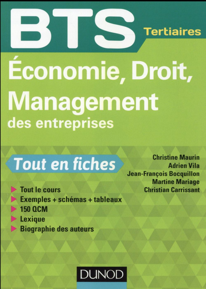 Economie, droit, management des entreprises, BTS tertiaires