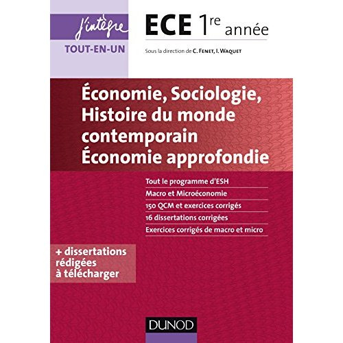 Economie, sociologie, histoire du monde contemporain, économie approfondie ECE 1re année