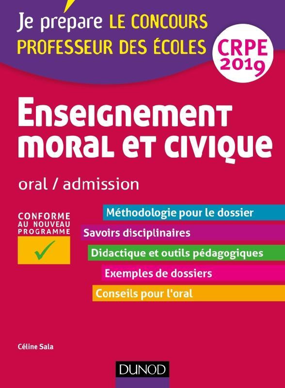 ENSEIGNEMENT MORAL ET CIVIQUE - ORAL, ADMISSION - CRPE 2019