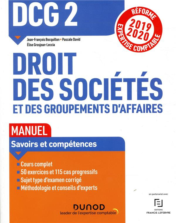 Droit des sociétés et des groupements d'affaires DCG 2. Edition 2019-2020