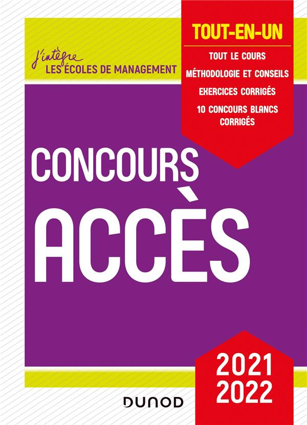 Concours Accès. Tout-en-un, Edition 2021-2022