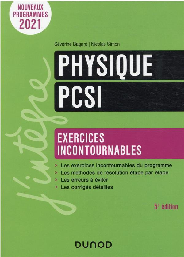 Physique PCSI. Exercices incontournables, 5e édition