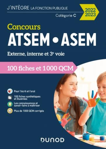 Concours ATSEM/ASEM. 100 Fiches et 1000 QCM, Edition 2022-2023