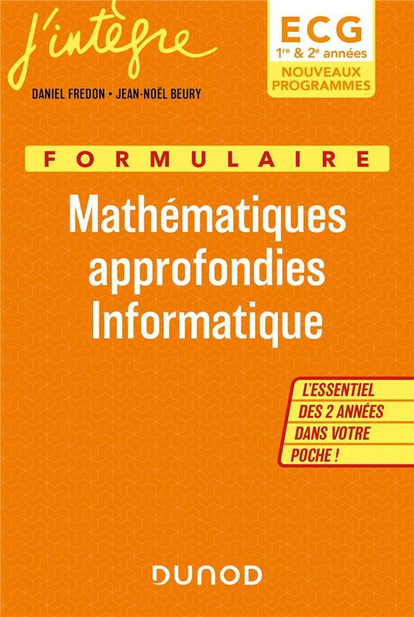 Formulaire Mathématiques approfondies - Informatique ECG 1e & 2e années