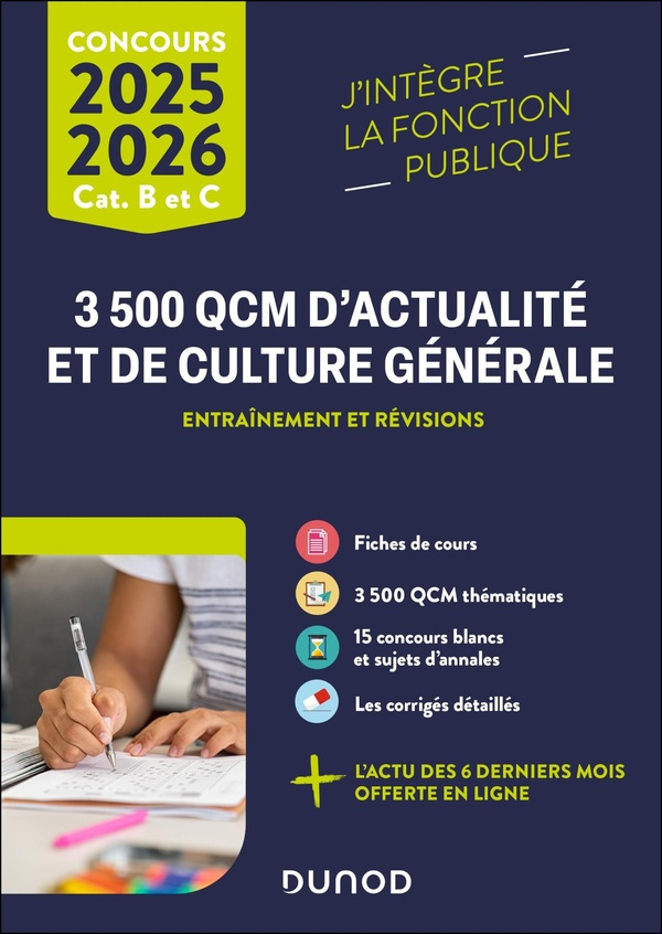 3500 QCM d'actualité et de culture générale Catégories B et C. Entraînement et révisions, Edition 20