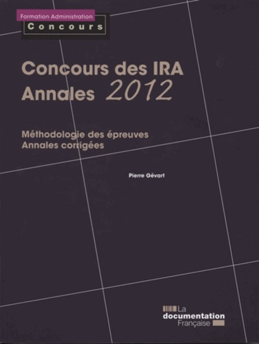 Concours des IRA. Annales 2012