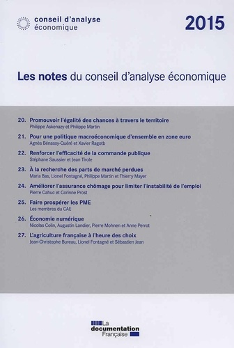 Les notes du conseil d'analyse économique