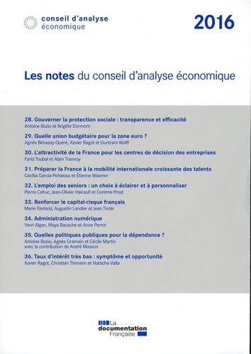 Les notes du conseil d'analyse économique