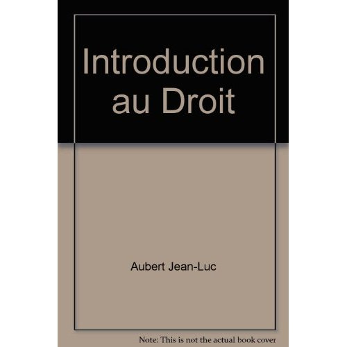 INTRODUCTION AU DROIT