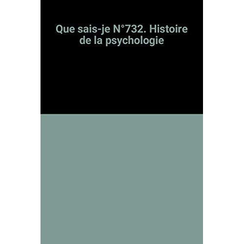 HISTOIRE DE LA PSYCHOLOGIE