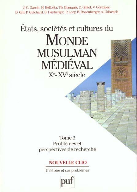 ETATS, SOCIETES ET CULTURES DU MONDE MUSULMAN MEDIEVAL XEME-XVEME SIECLE. Tome 3, Problèmes et persp