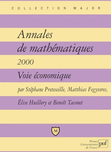 Annales de mathématiques 2000. Voie économique