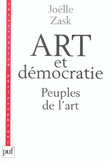 Art et démocratie. Peuples de l'art