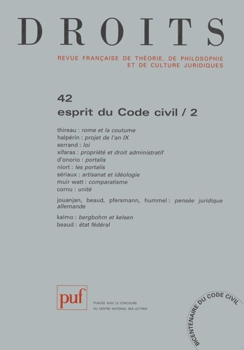 Droits N° 42/2005 : Esprit du Code civil. Tome 2