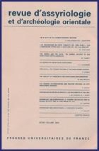 Revue d'assyriologie et d'archéologie orientale N° 98/2004
