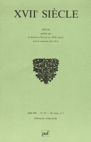 XVIIe siècle N° 231, Avril 2006