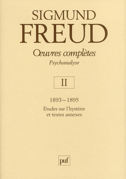 Oeuvres complètes Psychanalyse. Volume 2, 1893-1895