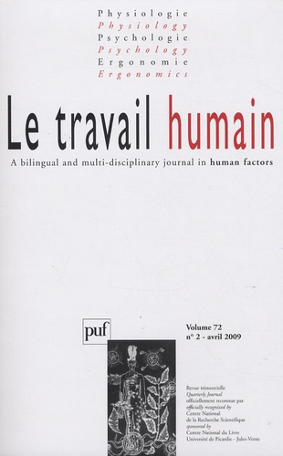 Le travail humain Volume 72 N° 2, Avril 2009
