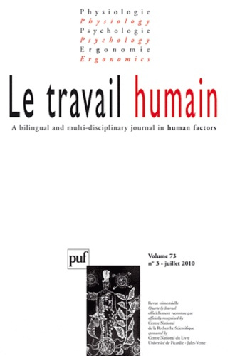 Le travail humain Volume 73 N° 3, Juillet 2010