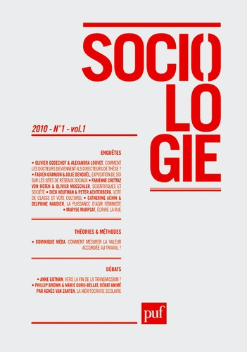 Sociologie Volume 1 N° 1/2010