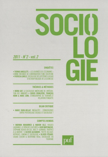 Sociologie N° 2 . 2011, Volume 2