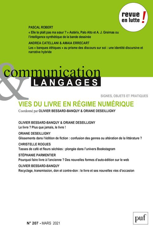 Communication et Langages N° 207, mars 2021 : Vies du livre au régime numérique