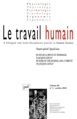 Le travail humain Volume 86 N° 4, octobre 2023 : 90 ans de la revue et hommage à Jacques Leplat