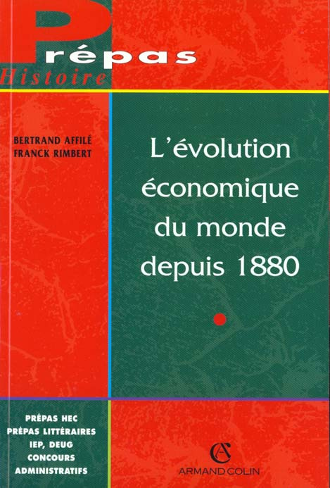 L'évolution économique du monde depuis 1880