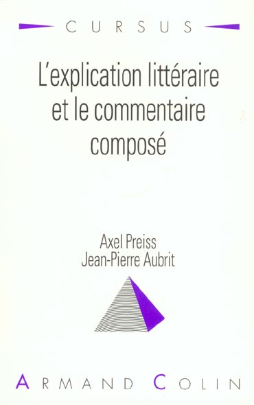 L'EXPLICATION LITTERAIRE ET LE COMMENTAIRE COMPOSE
