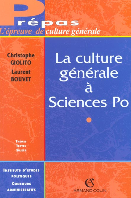 LA CULTURE GENERALE A SCIENCES PO