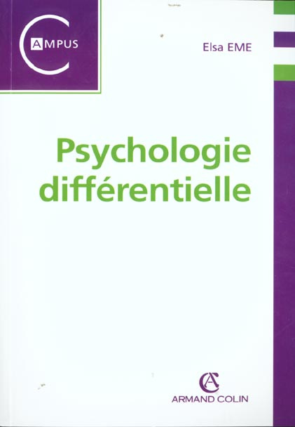 PSYCHOLOGIE DIFFERENTIELLE