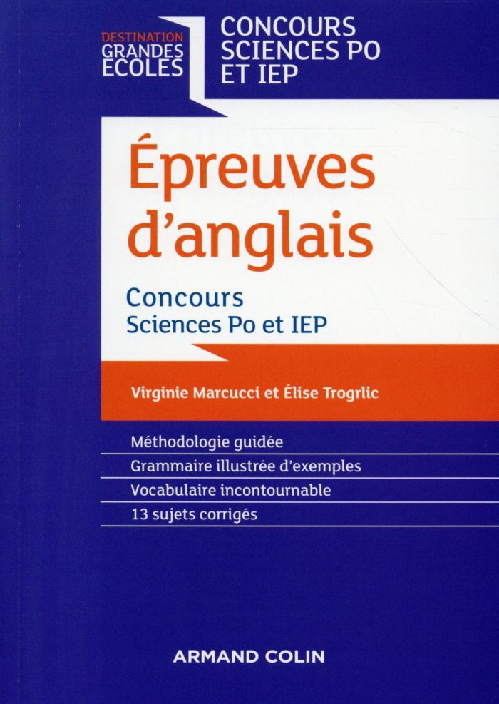 Epreuves d'anglais. Concours Sciences Po et IEP, 2e édition