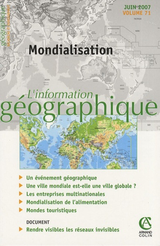 L'information géographique N° 71, Juin 2007 : Mondialisation