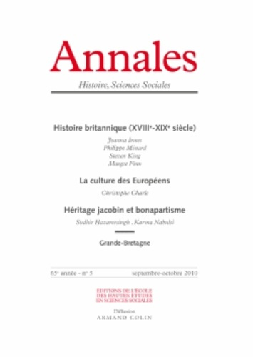 Annales Histoire, Sciences Sociales/5/Histoire britannique (XVIIIe-XIXe siècle) , La culture des Eur