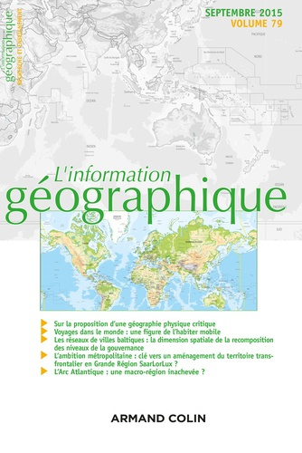 L'information géographique N° 79, septembre 2015