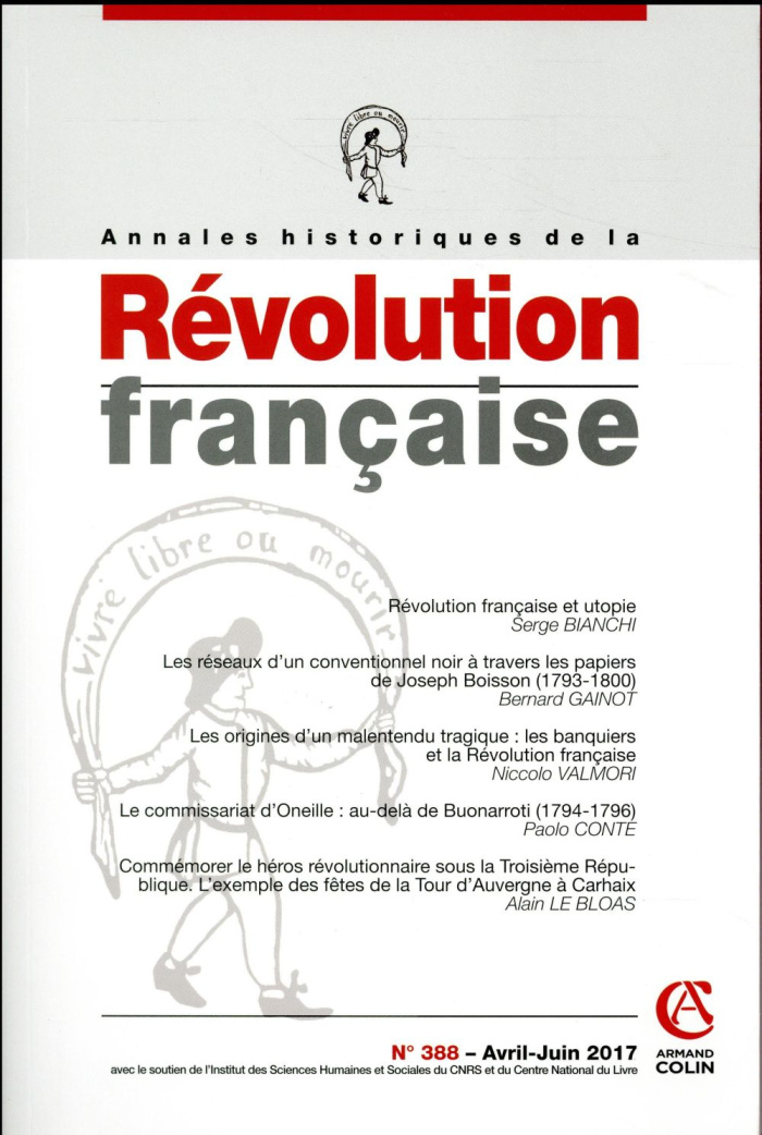 Annales historiques de la Révolution française N° 388, avril-juin 2017