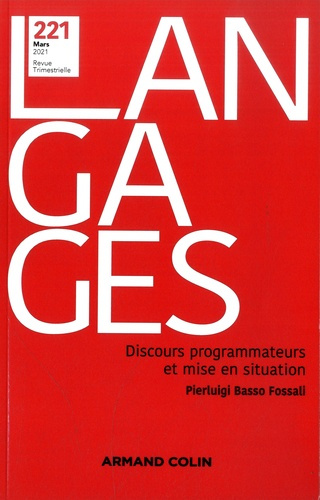 Langages N° 221, mars 2021 : Discours programmateurs et mise en situation