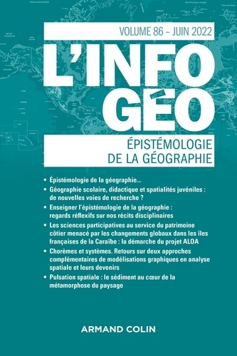 L'information géographique N° 86, juin 2022 : Epistémologie de la géographie