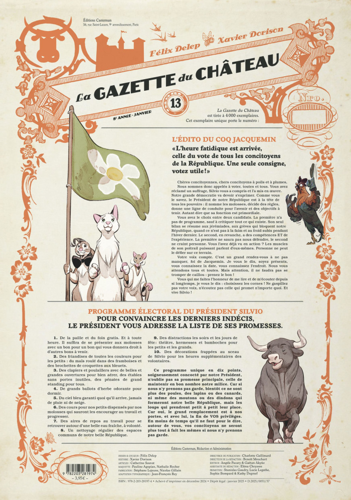 Le Château des animaux : La gazette du Château N° 13